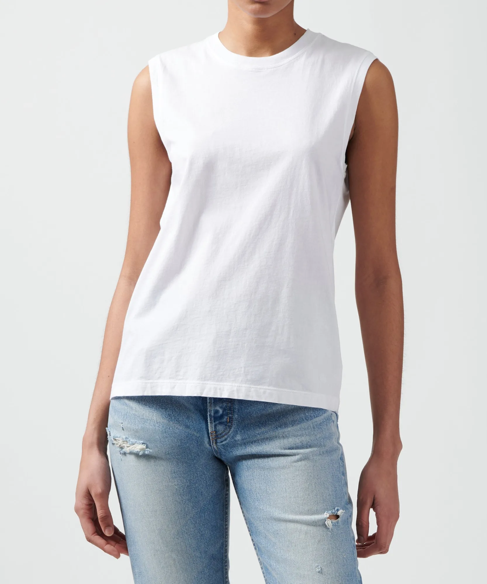 Classic Jersey Sleeveless Boy Tee -|ATM Anthony Thomas Melillo Outlet